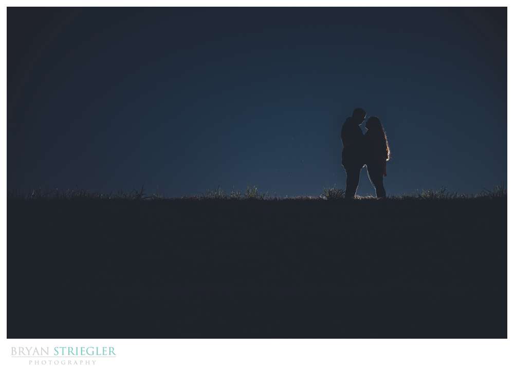 silhouette engagement photo